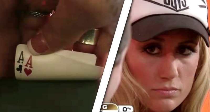 دست پاکت آس ونسا روسو در مسابقه پوکر The Big Game